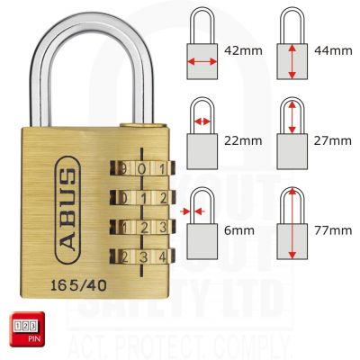 ABUS Combination Lock 165/40 with Lock-Tag Combination Padlock