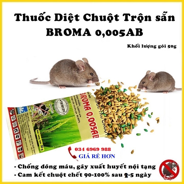 Thuốc diệt chuột sinh học BROMA 0,005AB