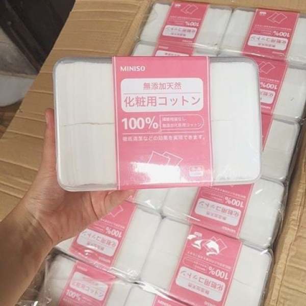 BÔNG TẨY TRANG MINISO HỘP 1000 MIẾNG