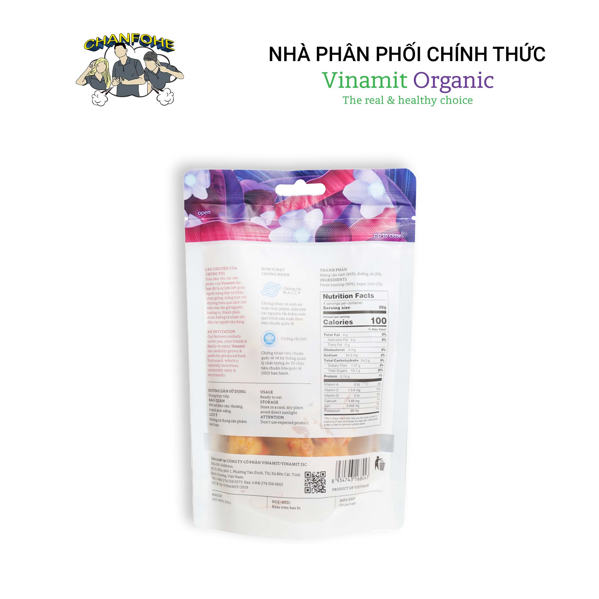 Mãng cầu sấy dẻo VINAMIT ớt cay 100g/250g