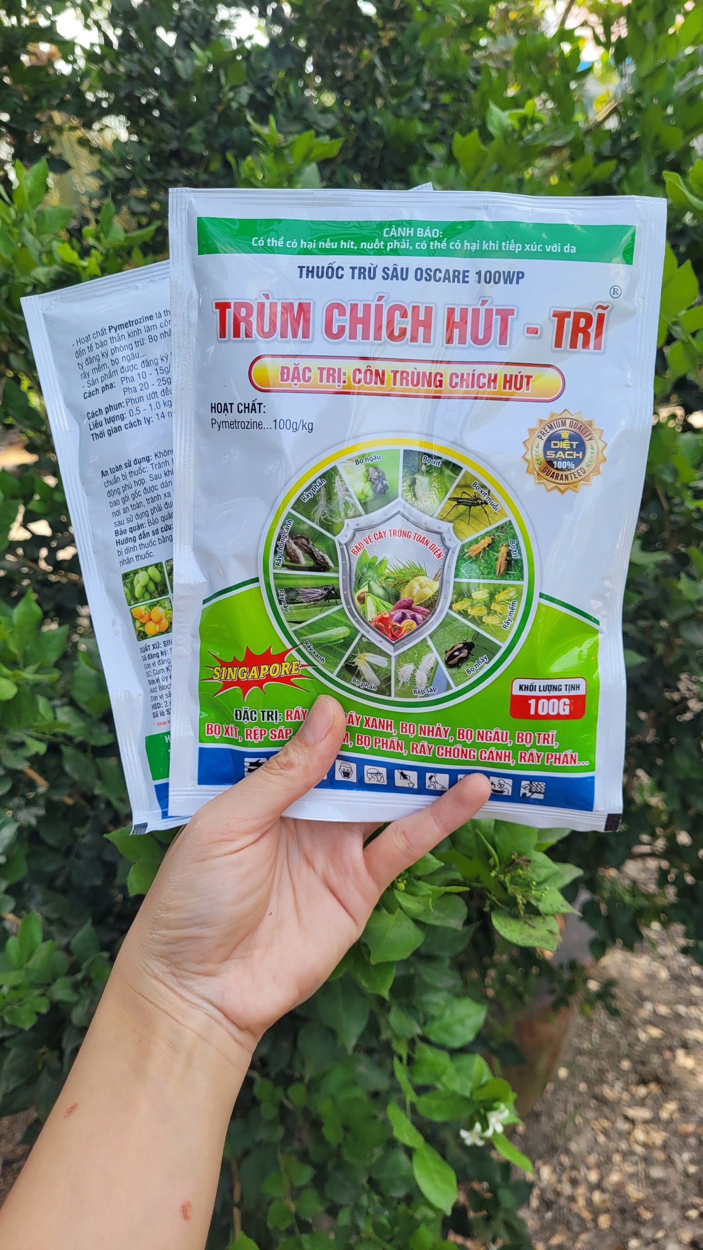 Thuốc trừ sâu oscare 100wp trùm chích hút gói 100gram trừ bọ trĩ, rầy xanh, bọ nhảy, rầy mềm, rệp sáp, bọ phấn_vtnn trung thien thinh