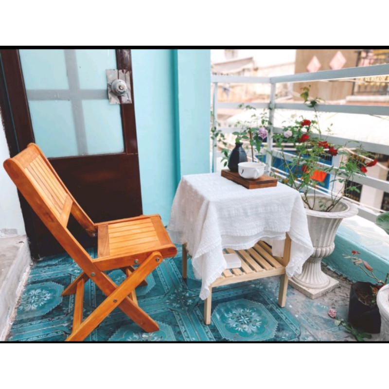 Ghế gỗ tràm gấp gọn cho chill ban công , sân vườn , phòng khách