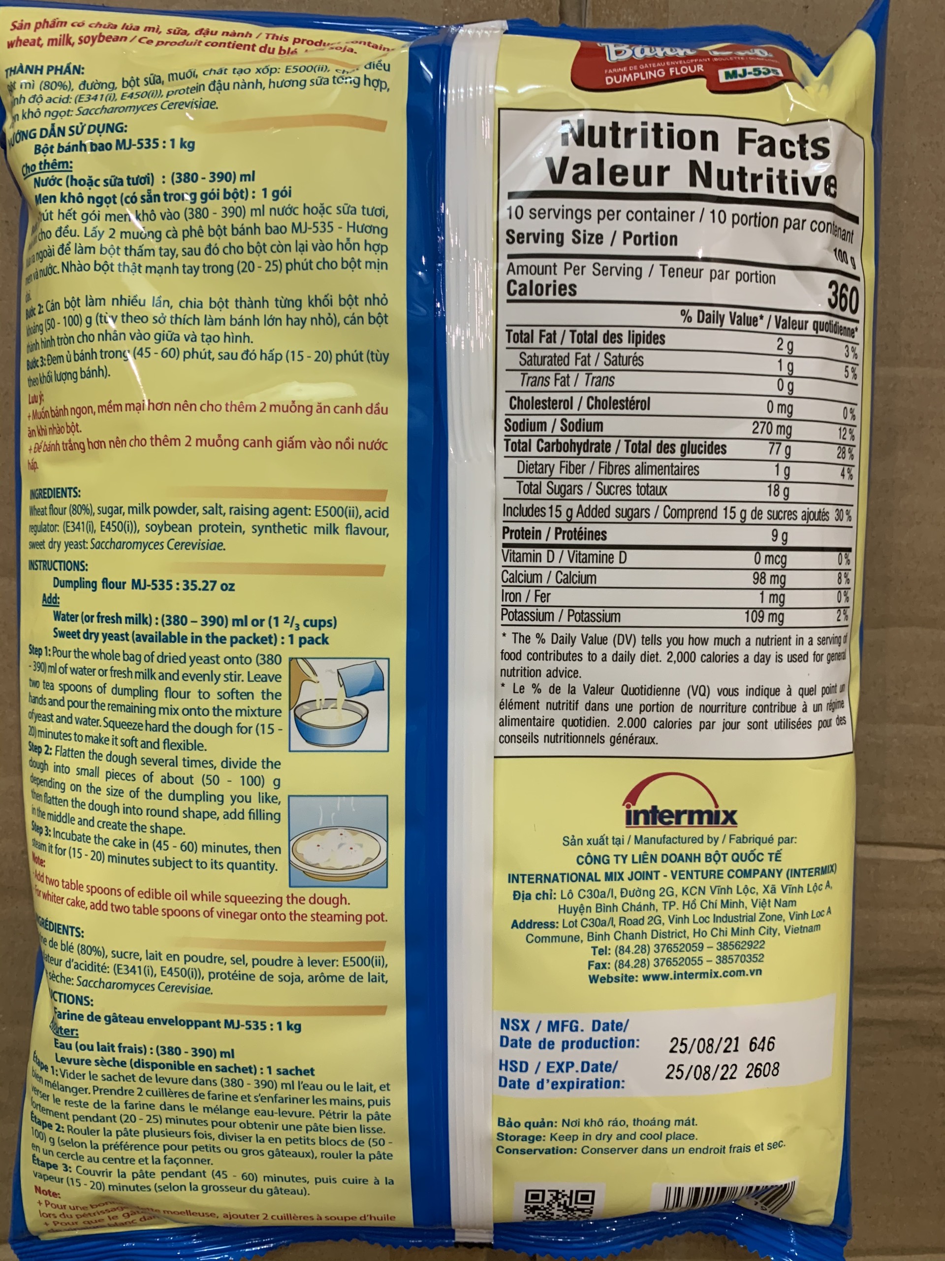 Bột bánh bao trộn sẵn Mikko 1kg