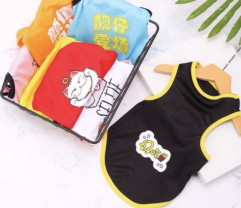 [HCM]Áo thun sắc màu co giãn tốt dành cho chó mèo