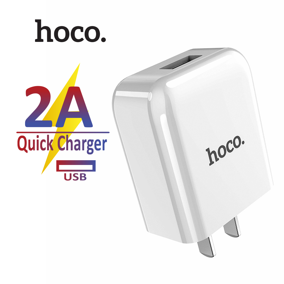 Củ sạc Hoco C49 Sạc tiêu chuẩn 5V/2A tương thích rộng cho Iphone Ipad Huawei Samsung Xiaomi Oppo Hạn chế hư hao pin