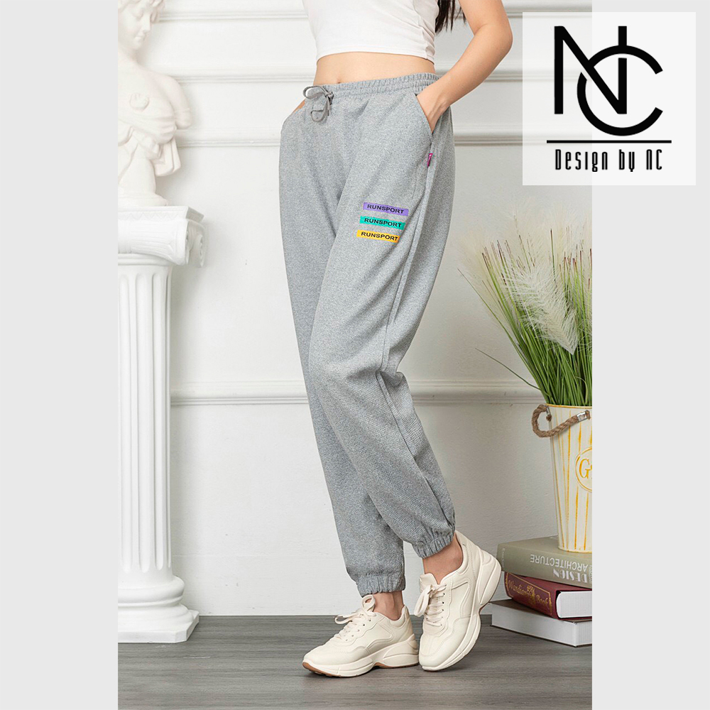 Quần jogger nữ, quần dài nữ in thời trang cao cấp mặt vải caro cạp chun gấu chun co giãn QDN2062