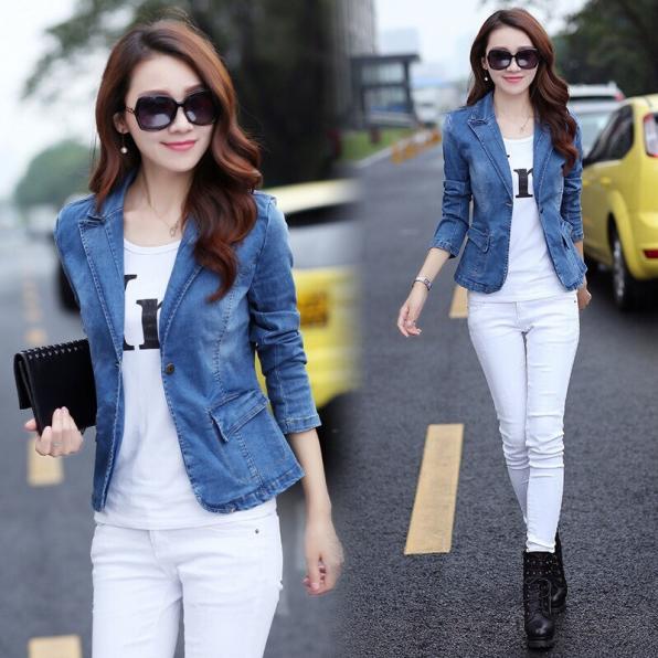 [HCM]ÁO KHOÁC JEAN CỔ GIẢ VEST
