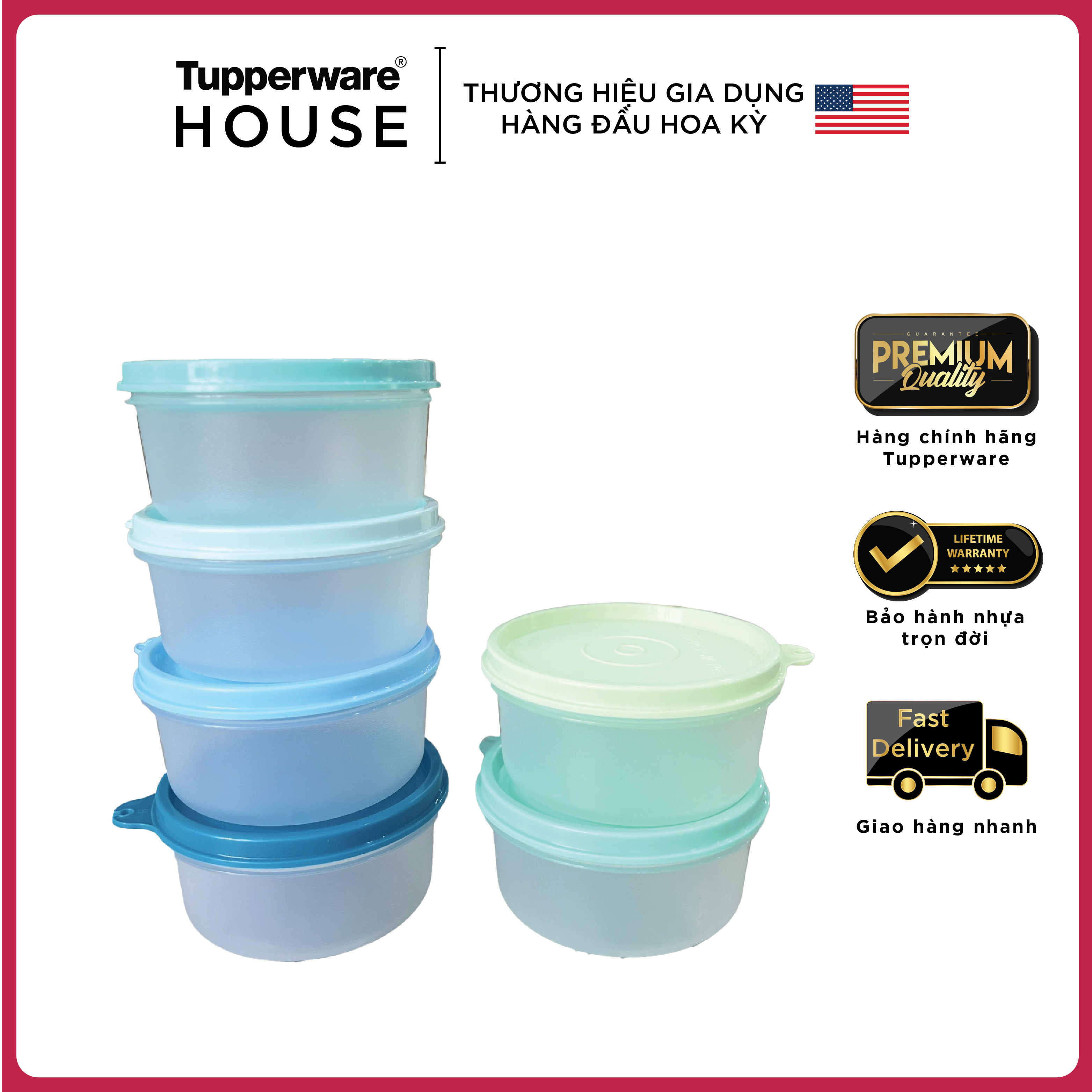 Bộ BQTP Tupperware Small Server 200ml (6 cái) - Mẫu 2023