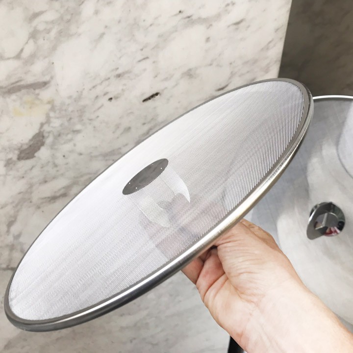 Nắp vung lưới inox chống văng dầu mỡ côn trùng