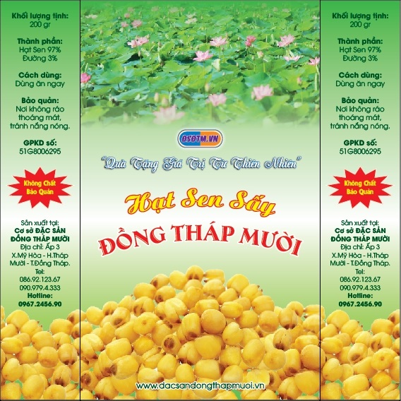 Hạt sen sấy dòn, ngon. 200gr