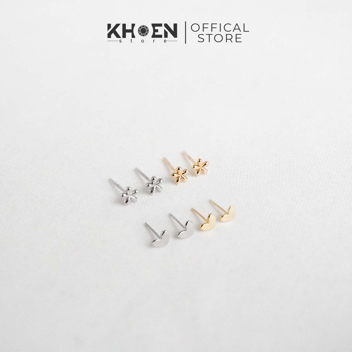 (1 Chiếc) Khuyên Hoa mai nhỏ - Bạc 925 - Khoen Store