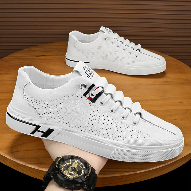 Giày Nam, Giày Sneaker Thấp Cổ Da Cao Cấp Hàn Quốc