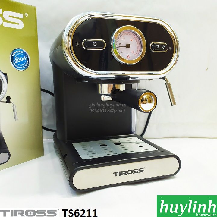 Máy pha cà phê Tiross TS6211 - Áp lực 15 bar