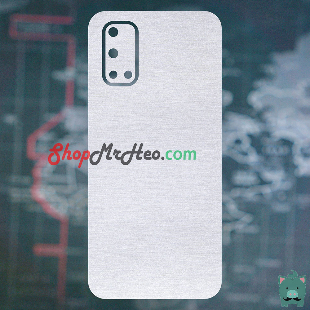 [HCM]SKin Dán Mặt Sau Lưng Vân Nhôm Realme Q2