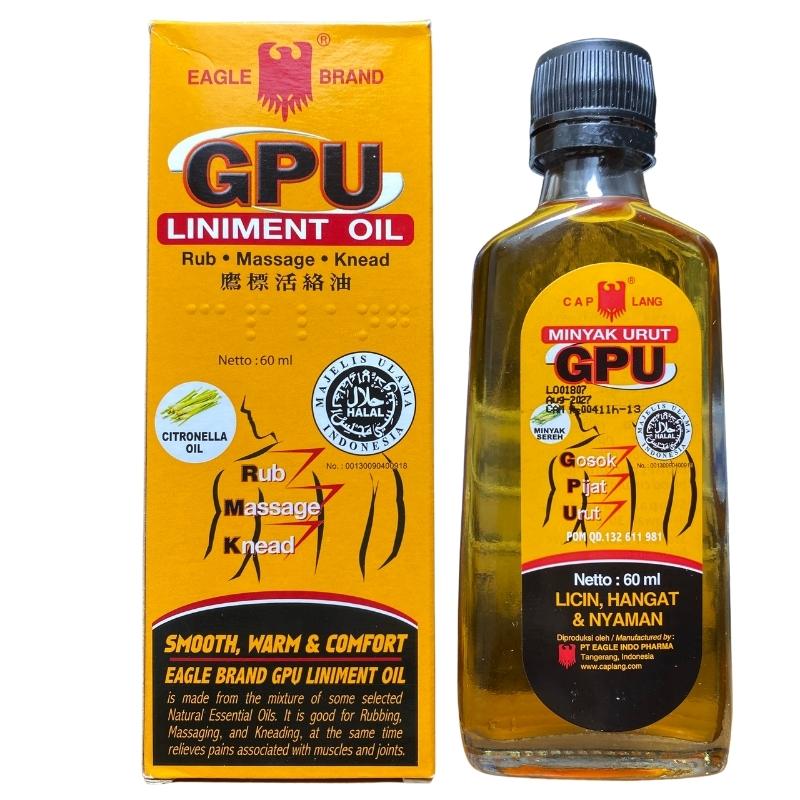 Dầu Nóng Xoa Bóp GPU MINYAK URUT Indonesia 60ml