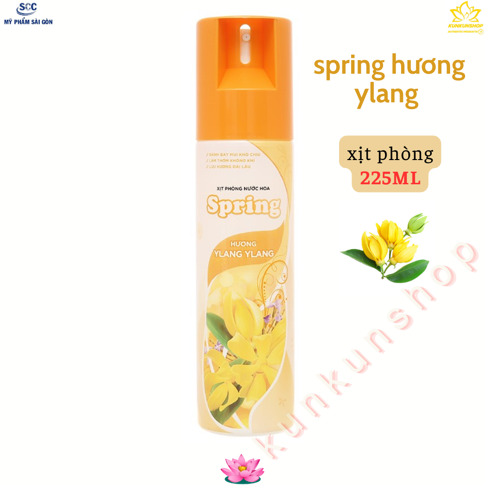 Xịt phòng Spring 225ml chính hãng mẫu mới
