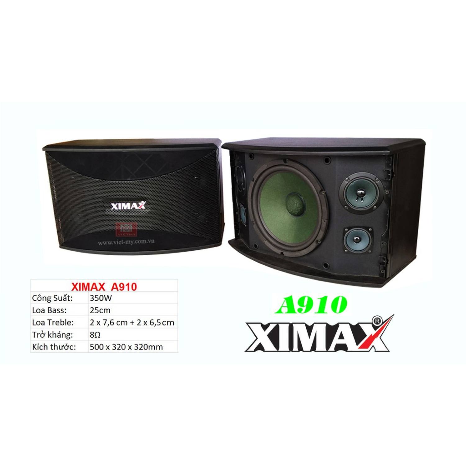 Loa karaoke XIMAX A910, bass 25, công suất cao, nghe nhạc, hát karaoke, có bảo hành