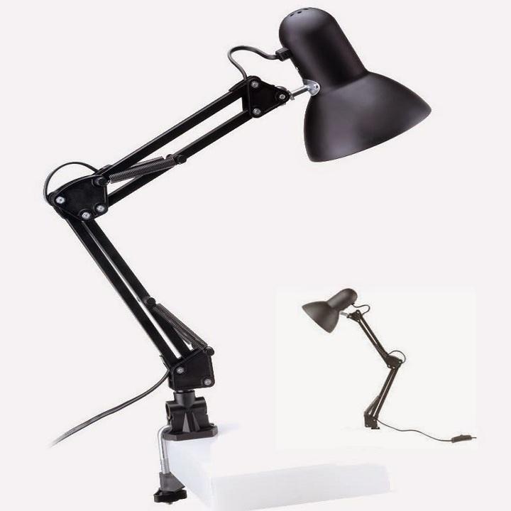 Đèn Bàn Học Pixar Luxo Xoay có Đế Kẹp