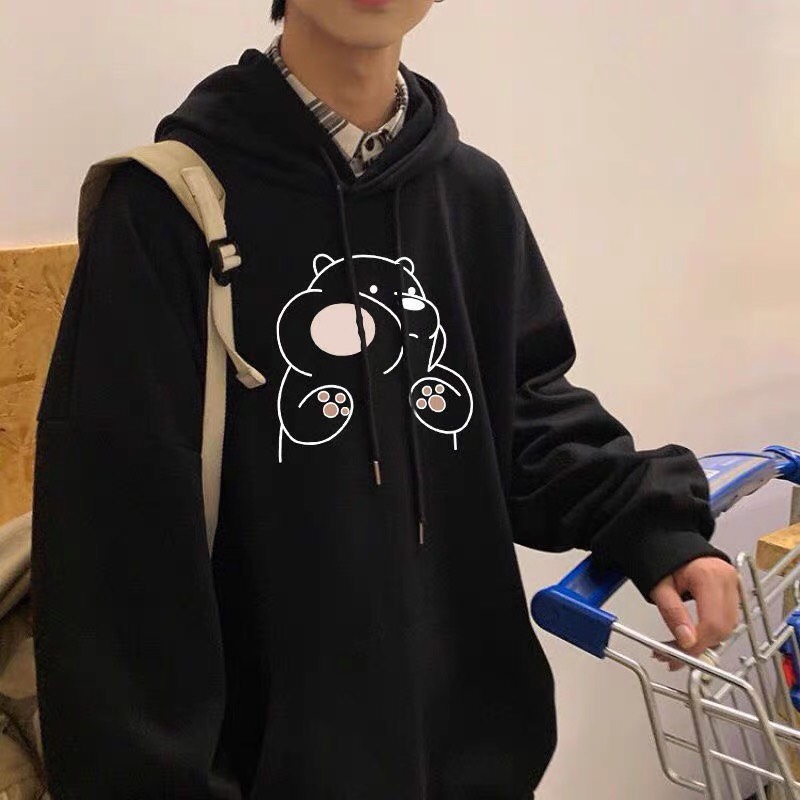 ÁO HOODIE ĐÔI, SET ÁO ĐÔI HOODIE IN HÌNH GẤU CUTE