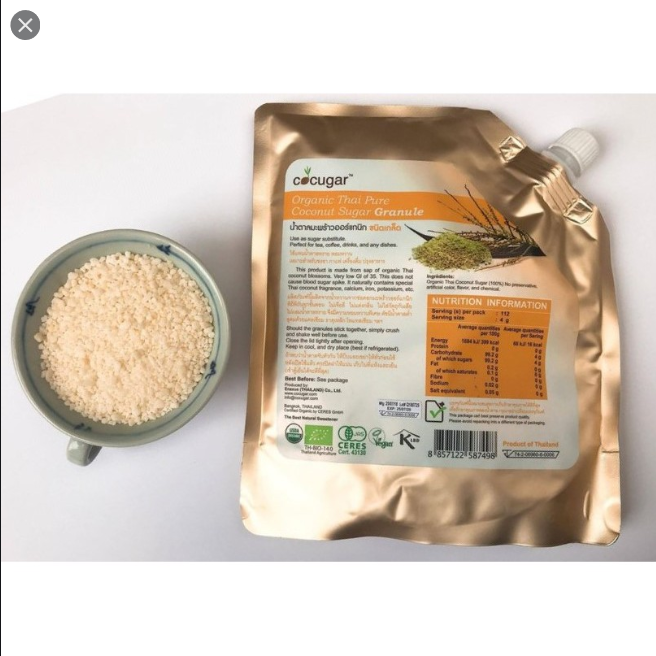 Đường dừa hạt Thái Lan hữu cơ Cocugar (450g)
