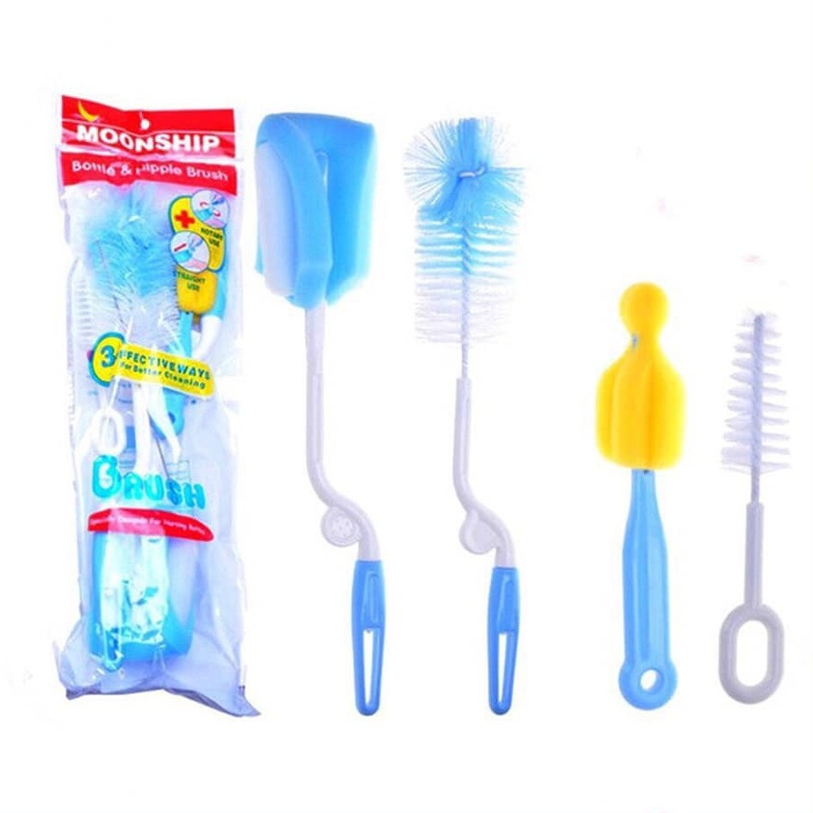Bộ Cọ Rửa Bình Sữa Và Núm Ti 4 Món