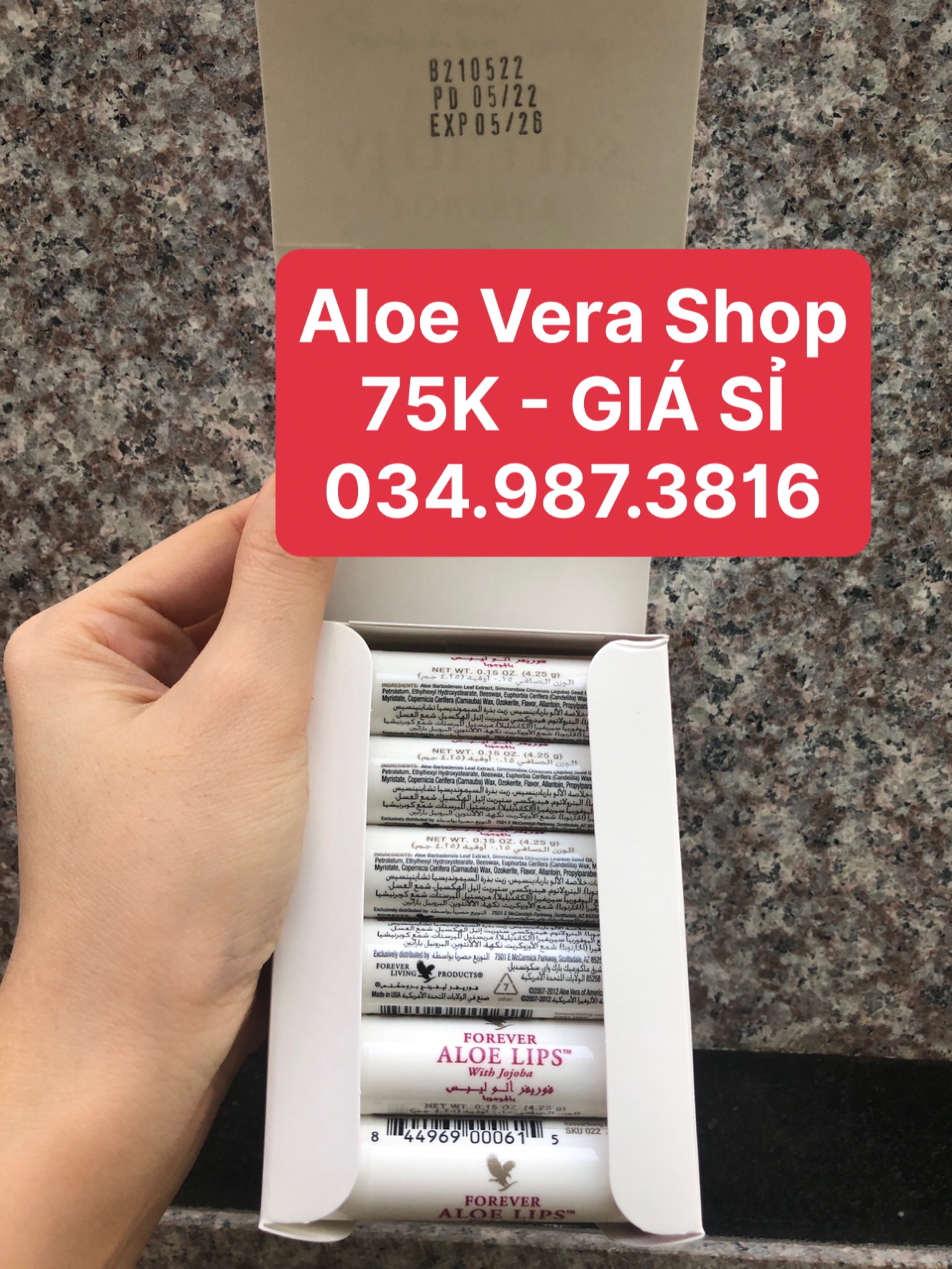 [RẺ VÔ ĐỊCH] Son Dưỡng Môi Đa Năng Aloe Lips FOREVER 022FLP - 022forever - 022lohoi
