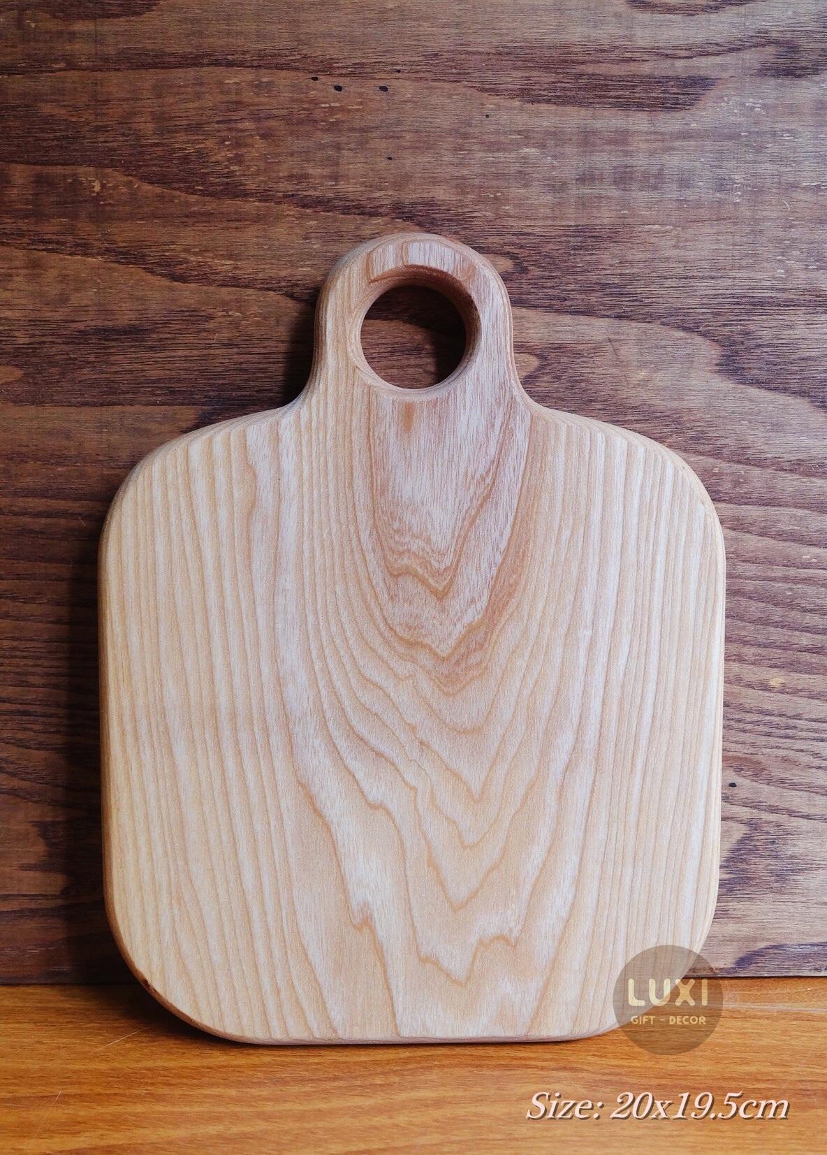Thớt gỗ decor vuông bầu (20x19.5) mã 18 LUXI decor