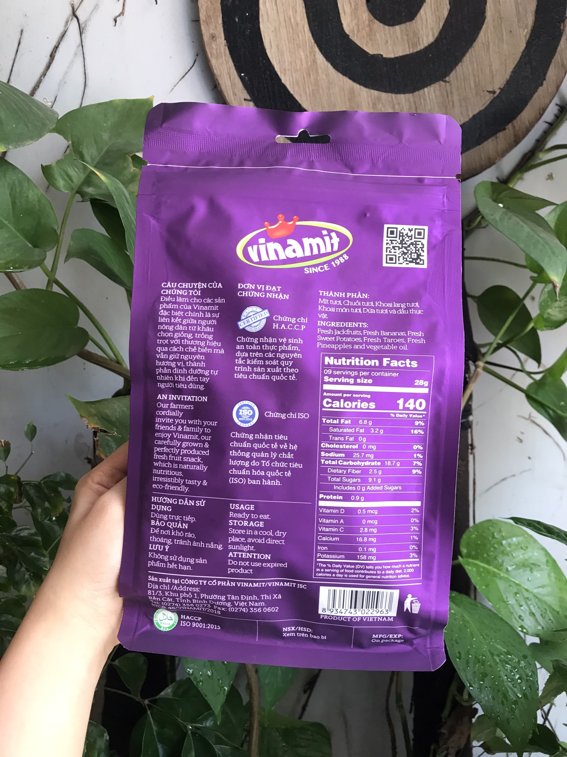 Trái Cây Sấy Vinamit Mix Fruit Chips (Gói 250g)