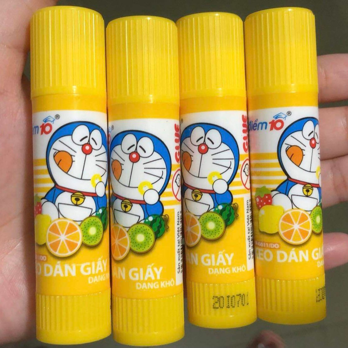 Combo 5 Lọ Keo khô Điểm 10 Doraemon G-011/DO 8G