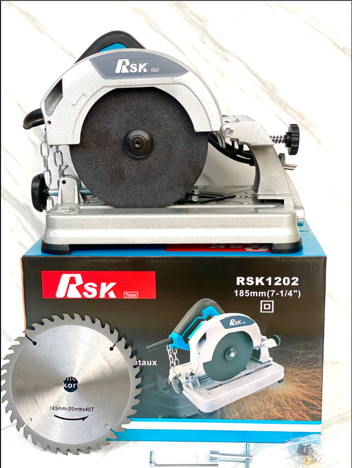Máy cắt sắt bàn Makita 185mm, công suất 1200w - Máy cắt sắt mini 185mm, máy cắt bàn Makita nhỏ gọn, sử dụng đá cắt 185mm - Bảo hành 12 tháng