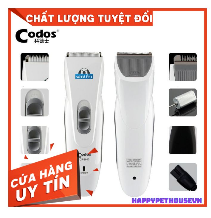 Tông đơ cạo lông cao cấp Codos CP9600 cho thú cưng chó mèo