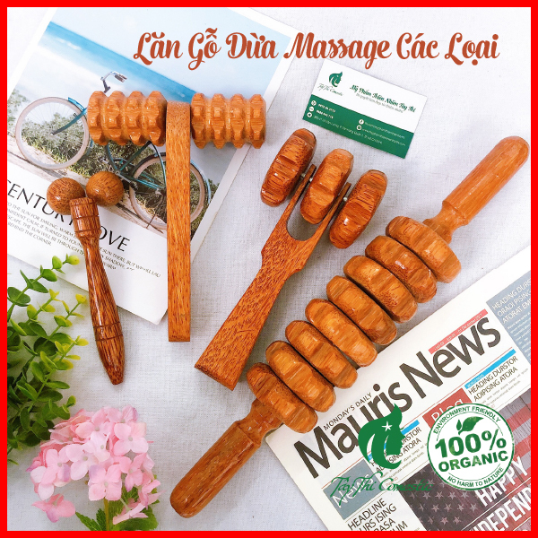 Lăn Gỗ Dừa Massage Các Loại