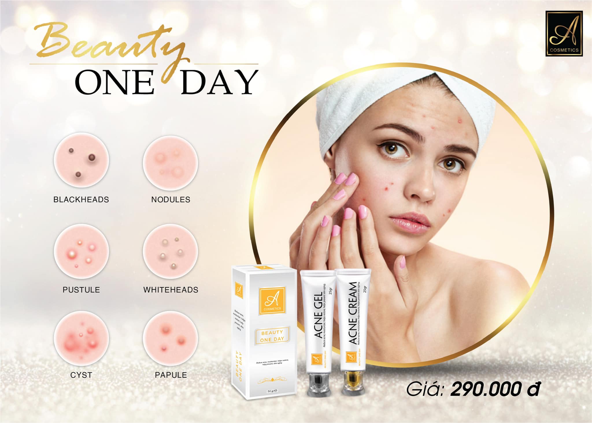 COMBO MỤN BEAUTY ONE DAY A COSMETICS