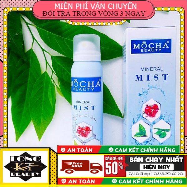 [Chính hãng - Mỹ Phẩm Mocha Beauty] Xịt khoáng Đá lạnh Mocha - Mineral Mist