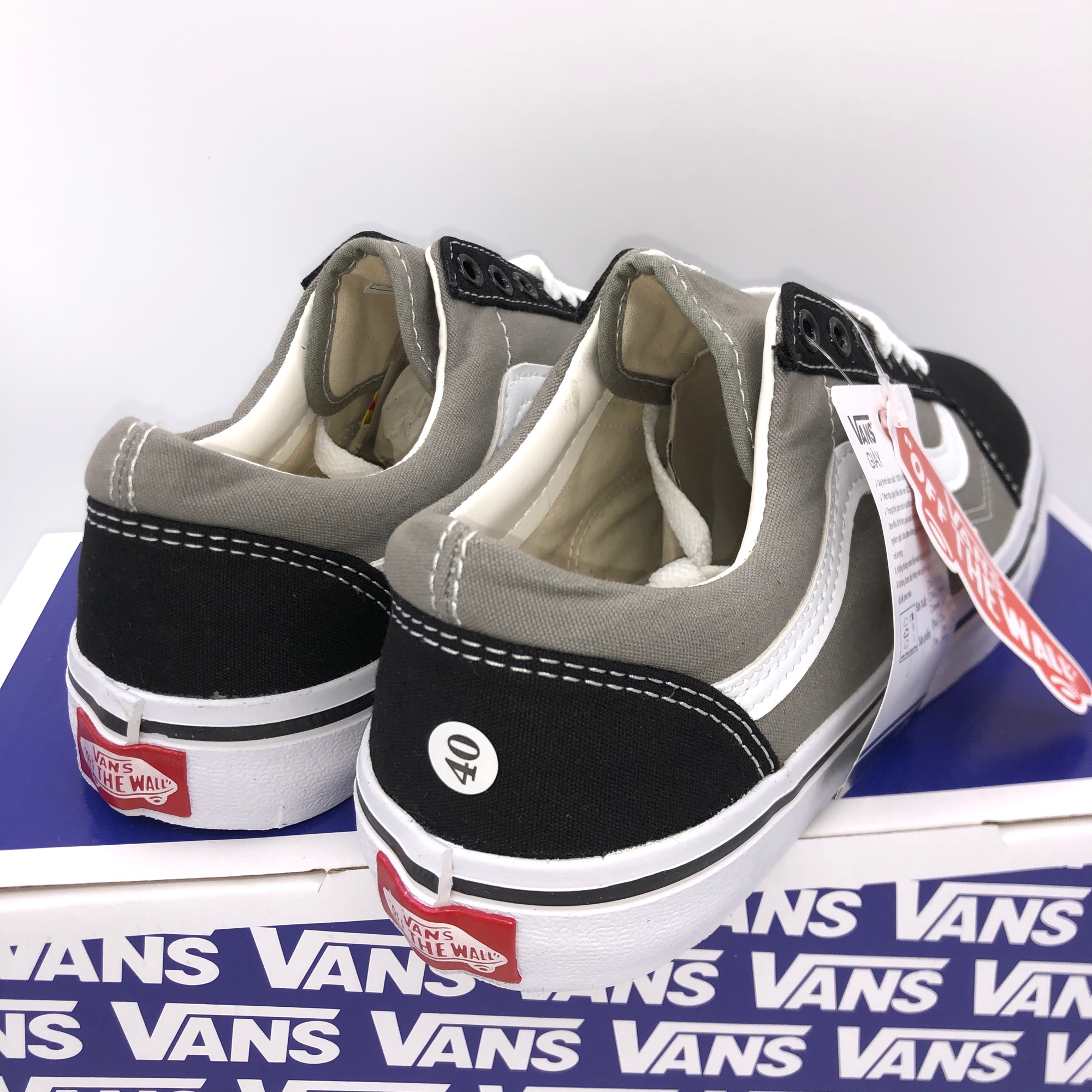 GIÀY VANS OLD SKOOL XÁM/ĐEN (Full box, tag)