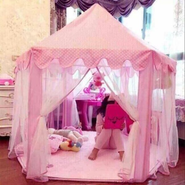 Lều công chúa hình lục giác dành cho bé - Màn lều Hàn Quốc cho bé vui chơi -qmart
