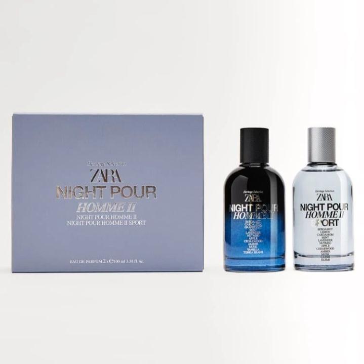 Set nước hoa nam zara night pour homme ii + night pour home ii sport 200ml- m1