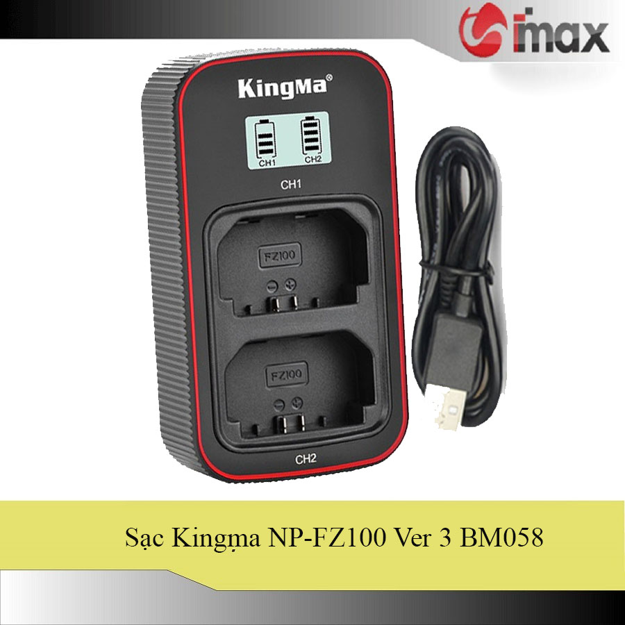 Sạc đôi kingma np-fz100 có vạch hiển thị
