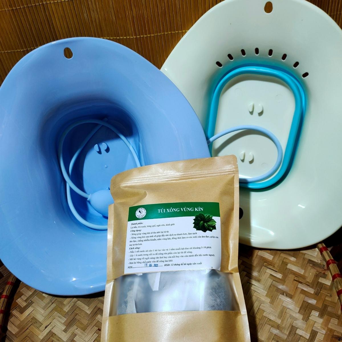 Chậu Xông Vùng Kín, Bô xông vùng kín Sau Sinh, Chậu Xông Vùng Kín gấp gọn tiện lợi