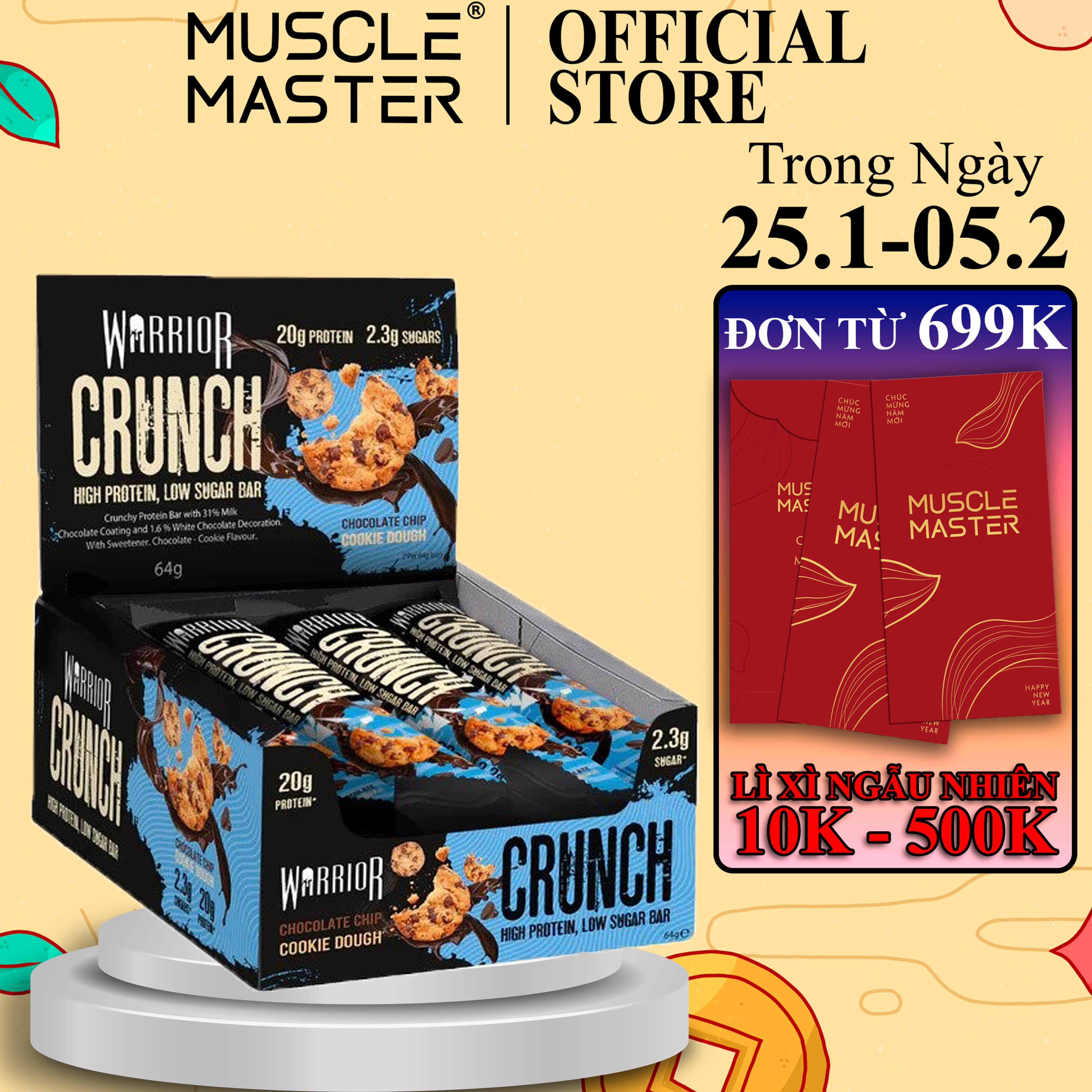 Thanh Protein Bar Tăng Cơ Warrior Protein Bar 1 Thanh