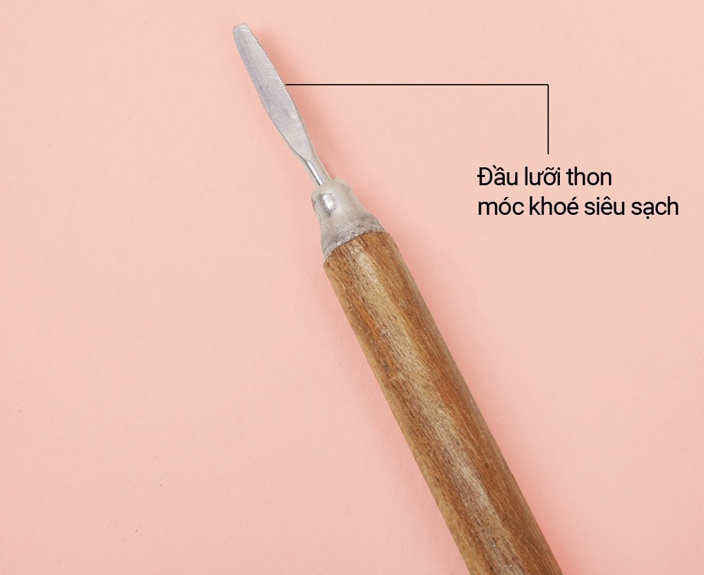 cây lấy khóe móng cán gỗ chuyên dùng nail