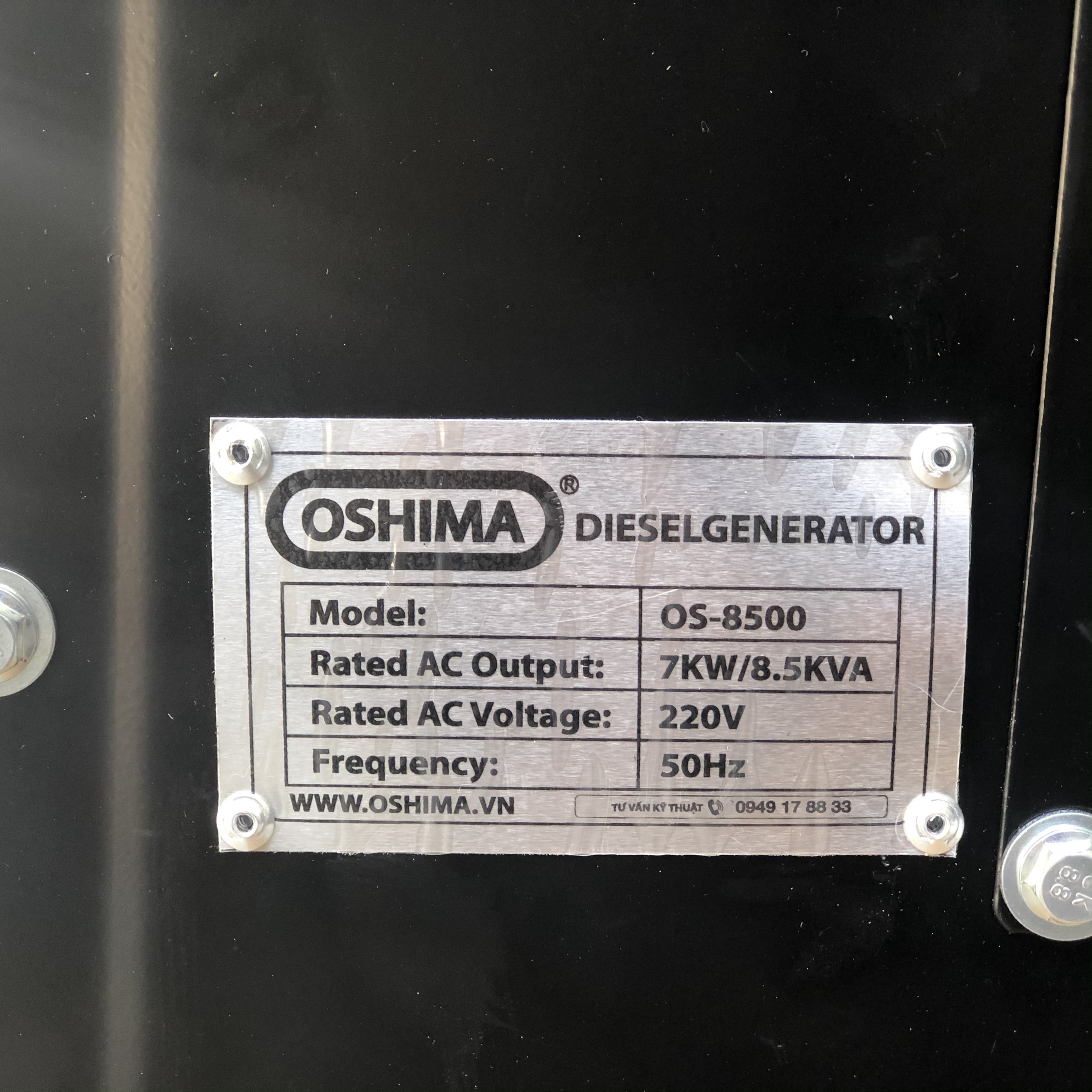 Máy Phát Điện Chạy Dầu 7kw Oshima OS-8500