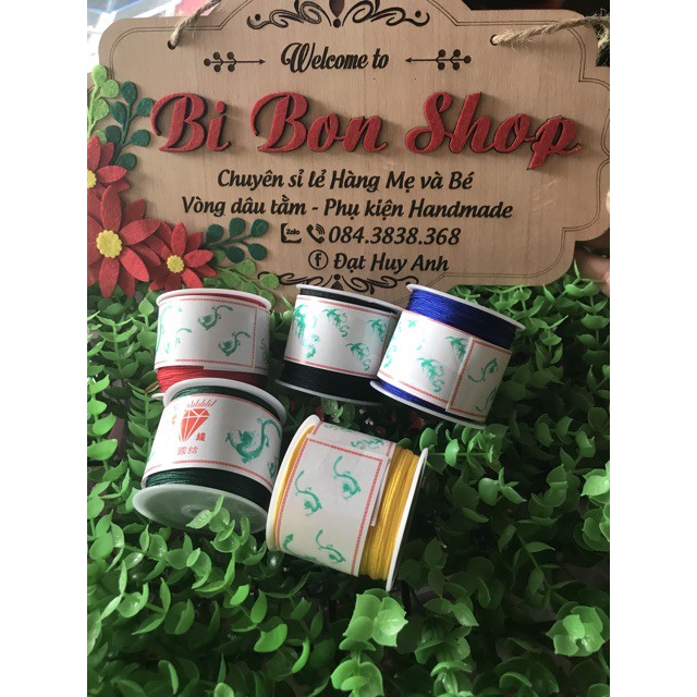 CUỘN DÂY DÙ ĐAN TẾT VÒNG SIZE 0.8MM MÀU ĐEN
