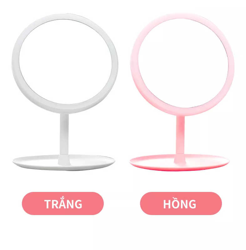 USB rechargeable LED makeup mirror (multicolor)-[stylish makeup mirror touch up mirror cute makeup mirror folding Mirror]