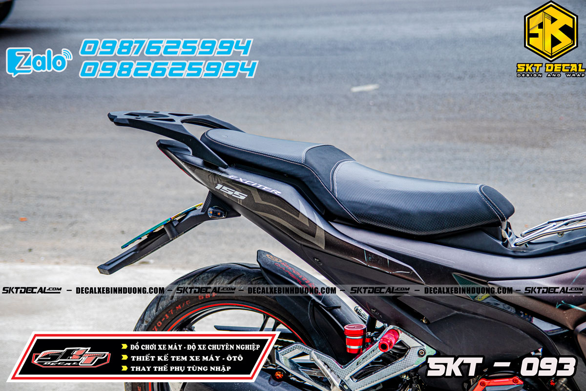 tem trùm exciter 155 xám đen nhện