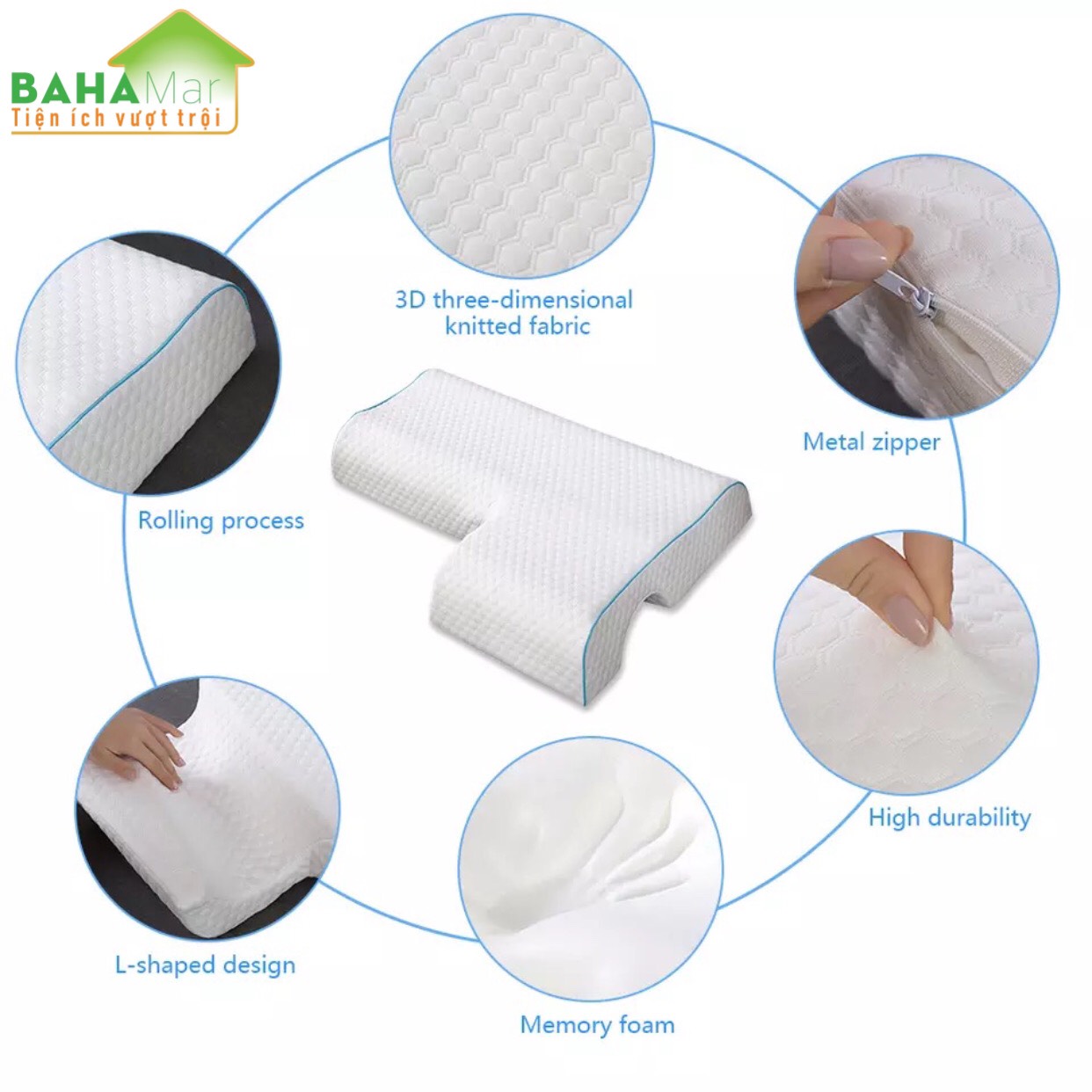 GỐI ĐÔI CONG VÒNG CUNG ÔM TẠO THOẢI MÁI CHO CÁNH TAY "BAHAMAR" phù hợp với các cặp đôi khi ngủ gối đầu tay sẽ không bị tê tay, tạo cảm giác dễ chịu chống đau vai cổ gáy. một sản phẩm tiện ích lớn với giấc ngủ và cuộc sống.