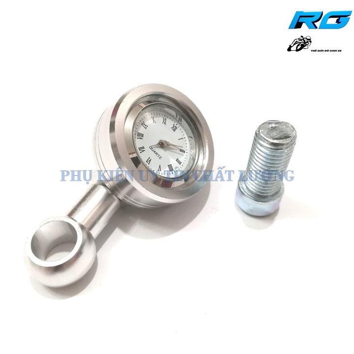 Đồng hồ  gắn chân gương Màu trắng