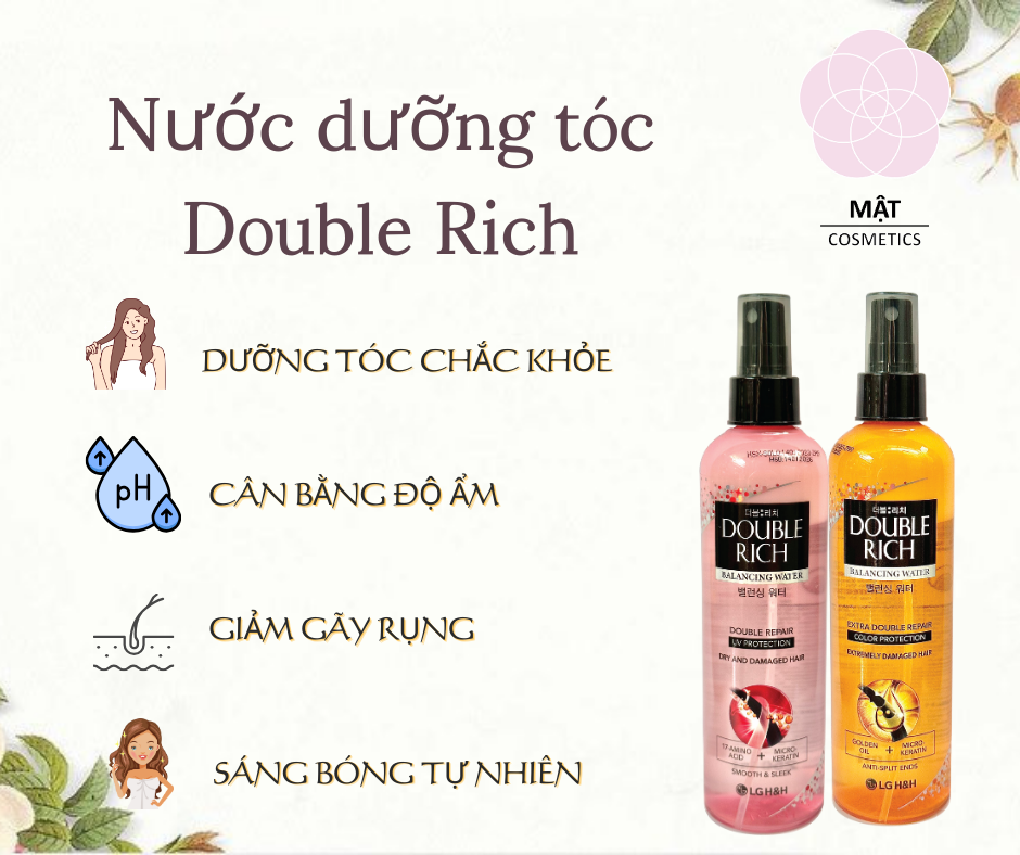 Xịt dưỡng tóc Double Rich chăm sóc tóc khô sơ hư tổn 120ml