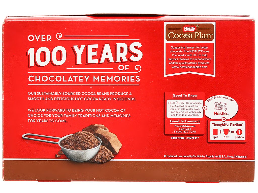 Bột cacao nestle classic rich milk chocolate (hộp giấy/lon)