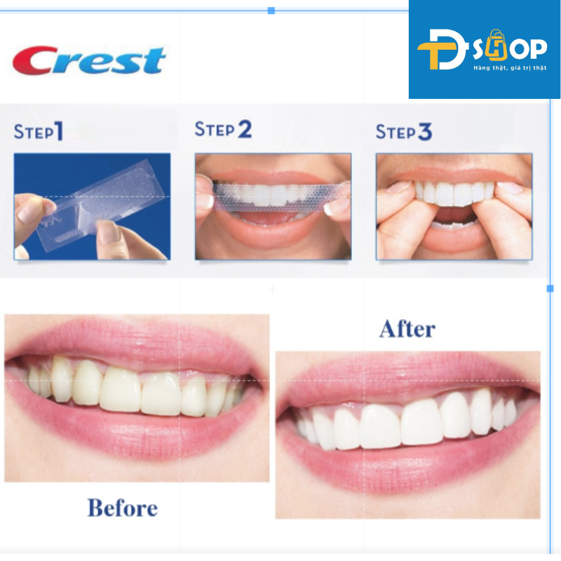[ Tách lẻ ] Miếng dán trắng răng Crest 3D Whitestrips nhiều loại